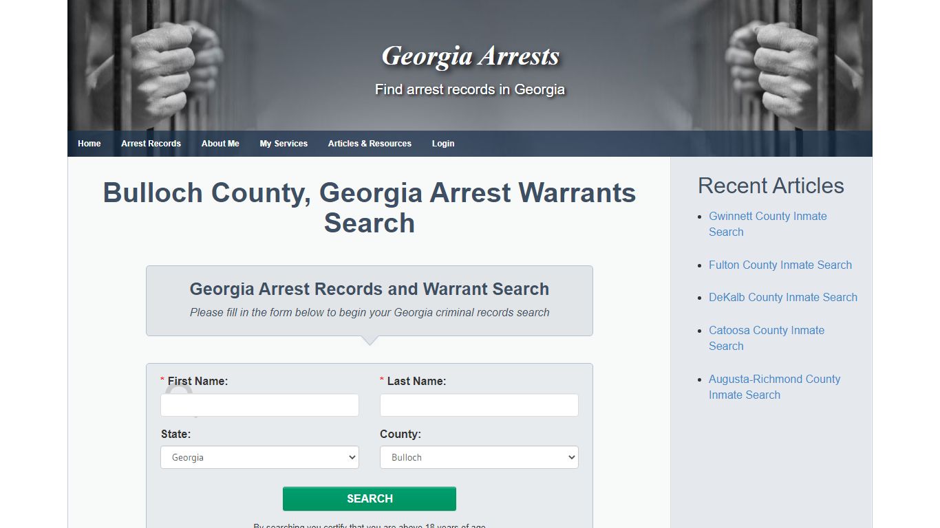 Bulloch County, Georgia Arrest Warrants Search